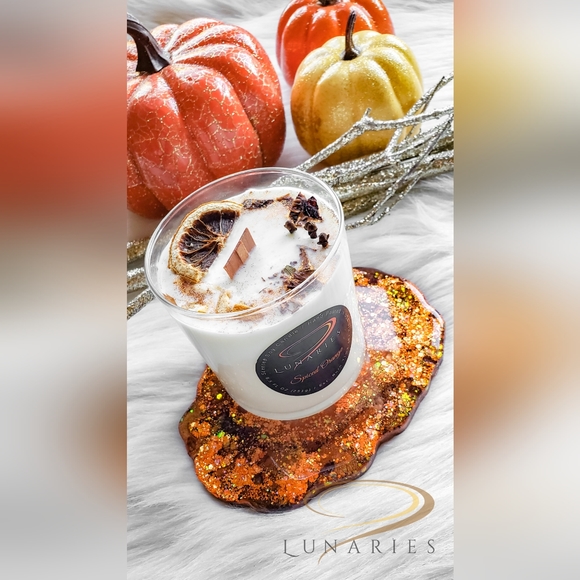 Candle Coaster, Resin Mini Geode, Brown - Picture 5 of 7